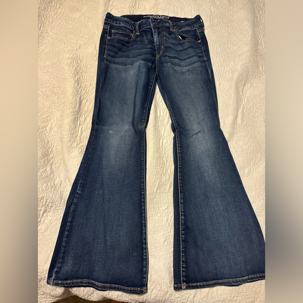 American Eagle Outfitters Dark Blue Flare Jeans